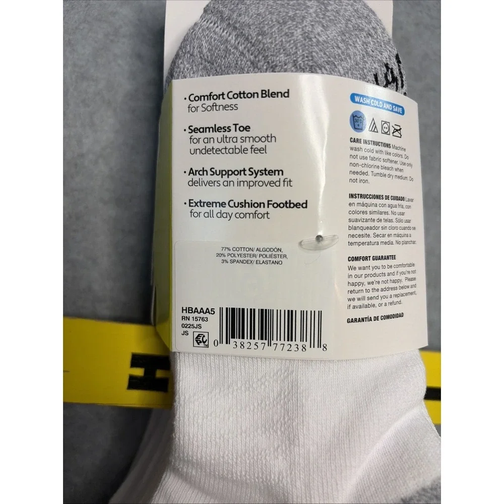 Hanes Boys' Absolute Active Crew Socks - 5 Pack, White L 3-9